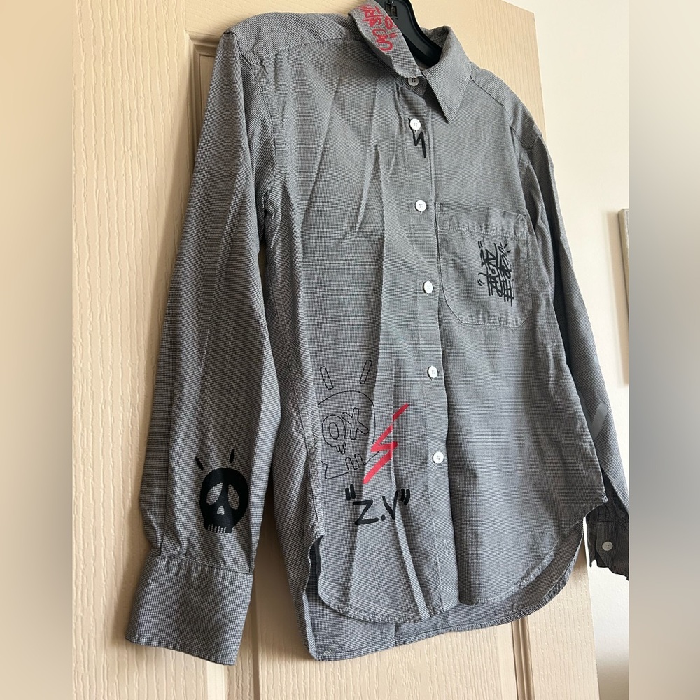 Zadig & Voltaire Gray Button Down Shirt
